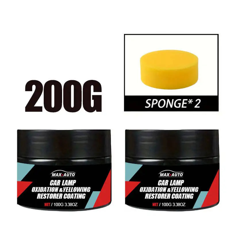 Car Headlight Restoration Polishing Kit - Scratch Remover and Oxidation Cleaning Repair Paste, Used for Polishing Car Headlights, Restoring Bright Shine